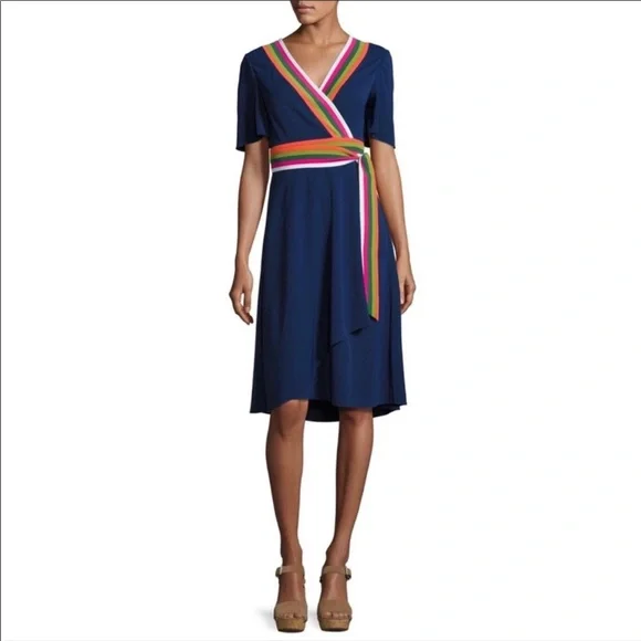 Tory Burch Peggy Wrap Dress *EUC* - Picture 2 of 9